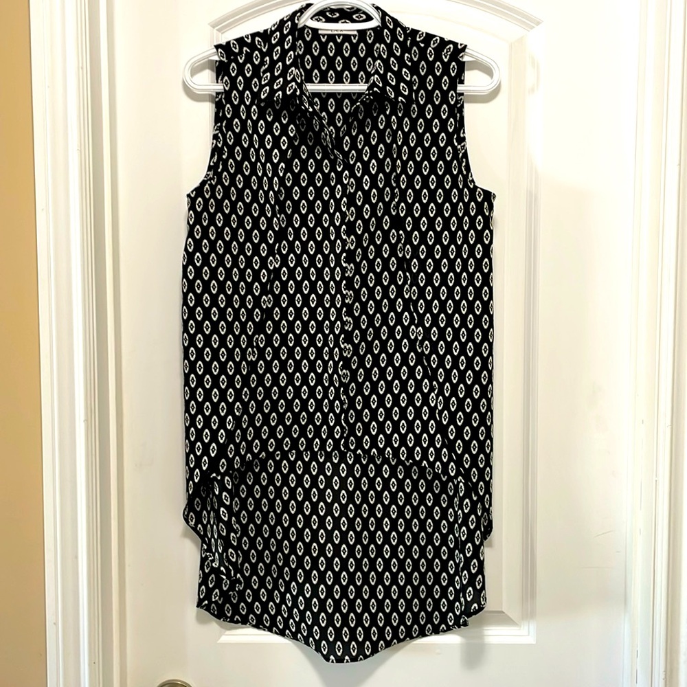 Dex Aztec Sleeveless High Low blouse
